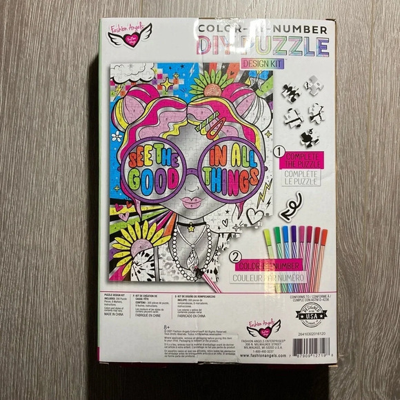 Bundle of 2 Fashion Angels Color-By-Number DIY Puzzles - Picture 9 of 13